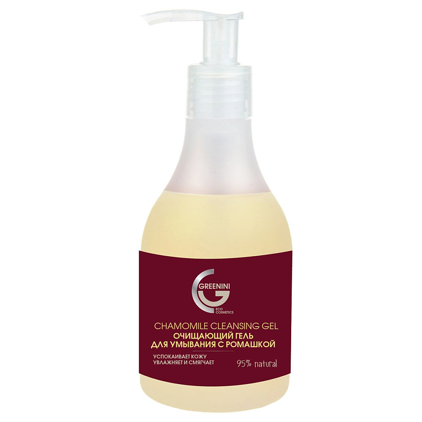 Изображение товара GREENINI Очищающий гель для умывания с ромашкой, 235 мл