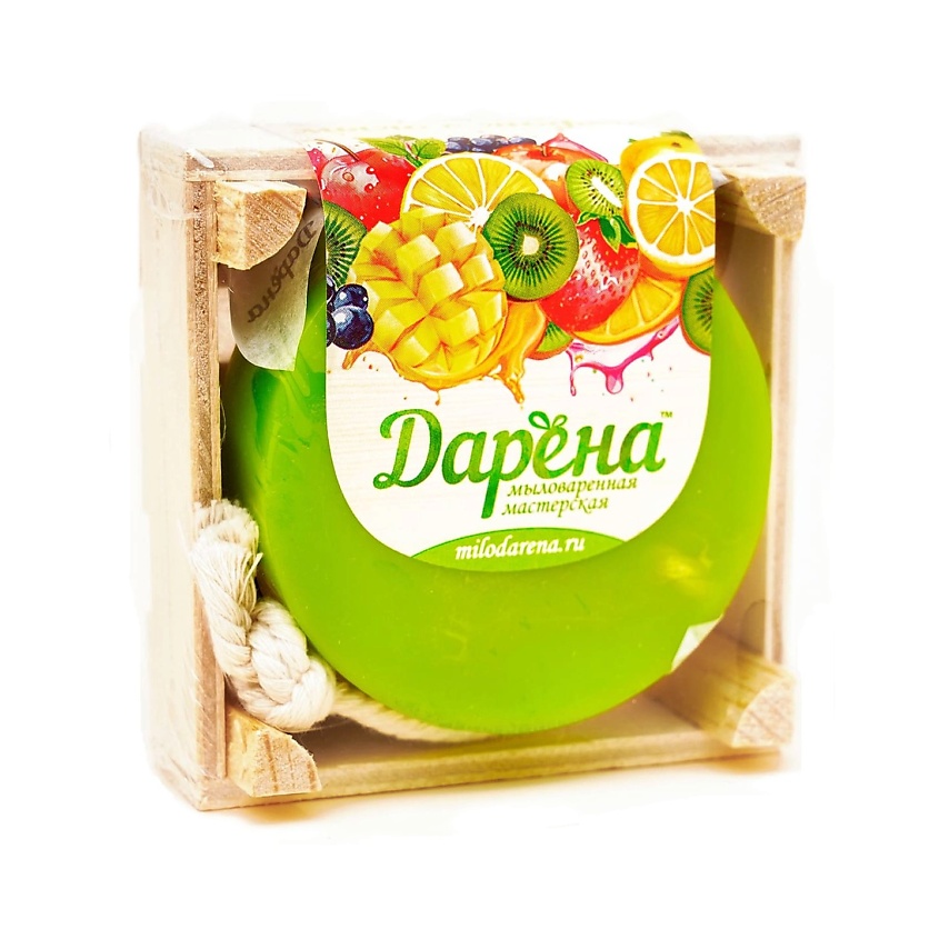Изображение товара Мыло с люфой Яблоко Дарена 1 шт. натуральное и ароматное для тела