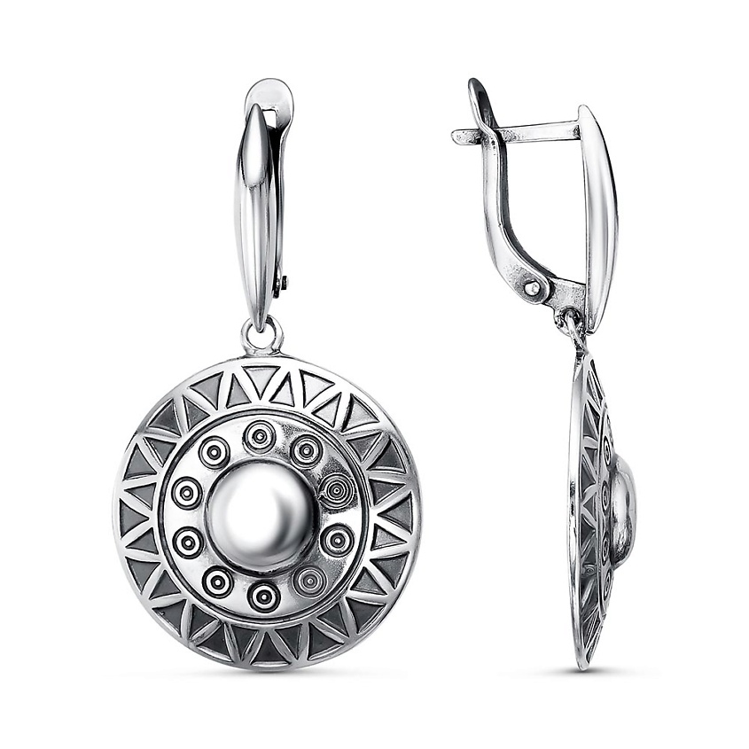 Изображение товара Этнические серьги из мельхиора с серебрением 23x40 мм для женщин