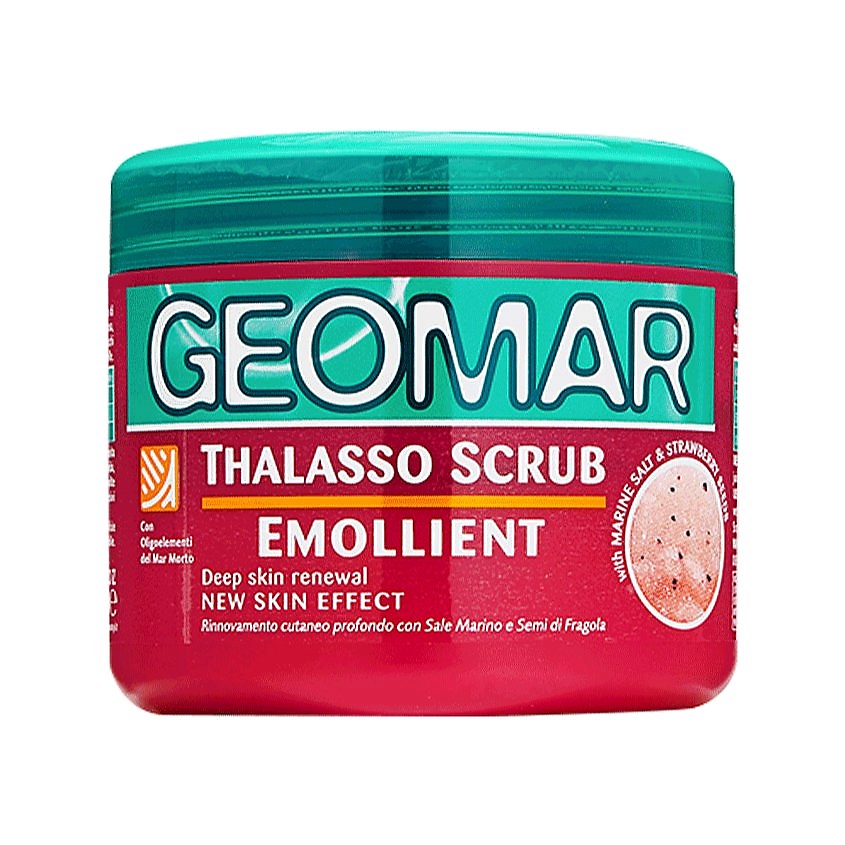 Изображение товара Гранулированный талассо-скраб с клубникой GEOMAR 600 г для тела