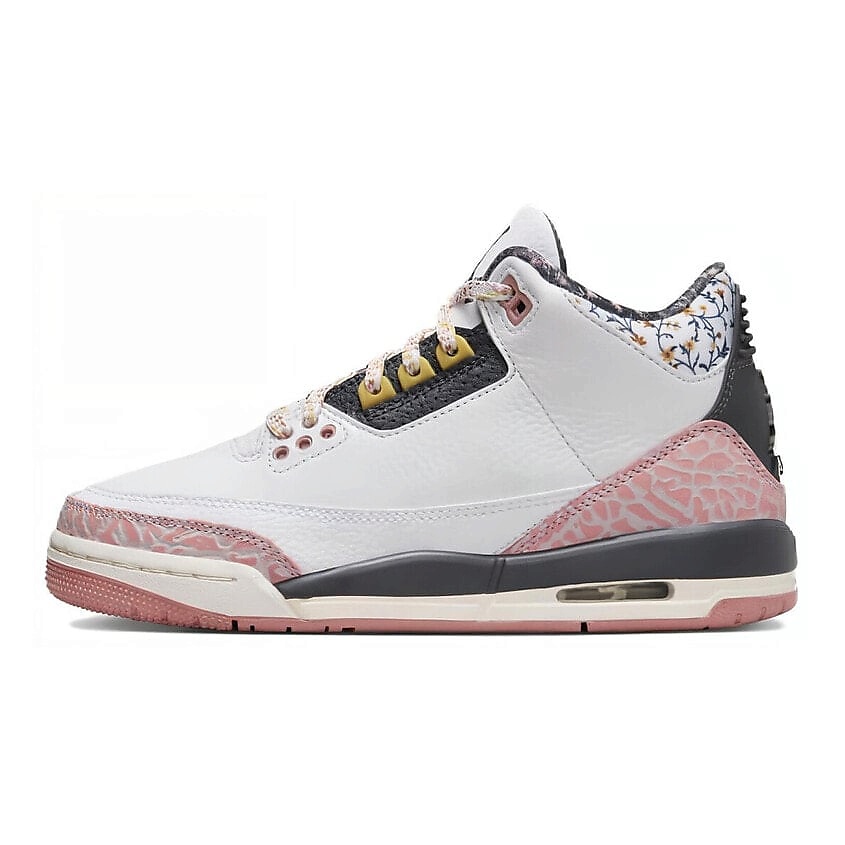 Изображение товара Кроссовки NIKE Jordan 3 Retro Vintage Floral GS белые 38.5 женские