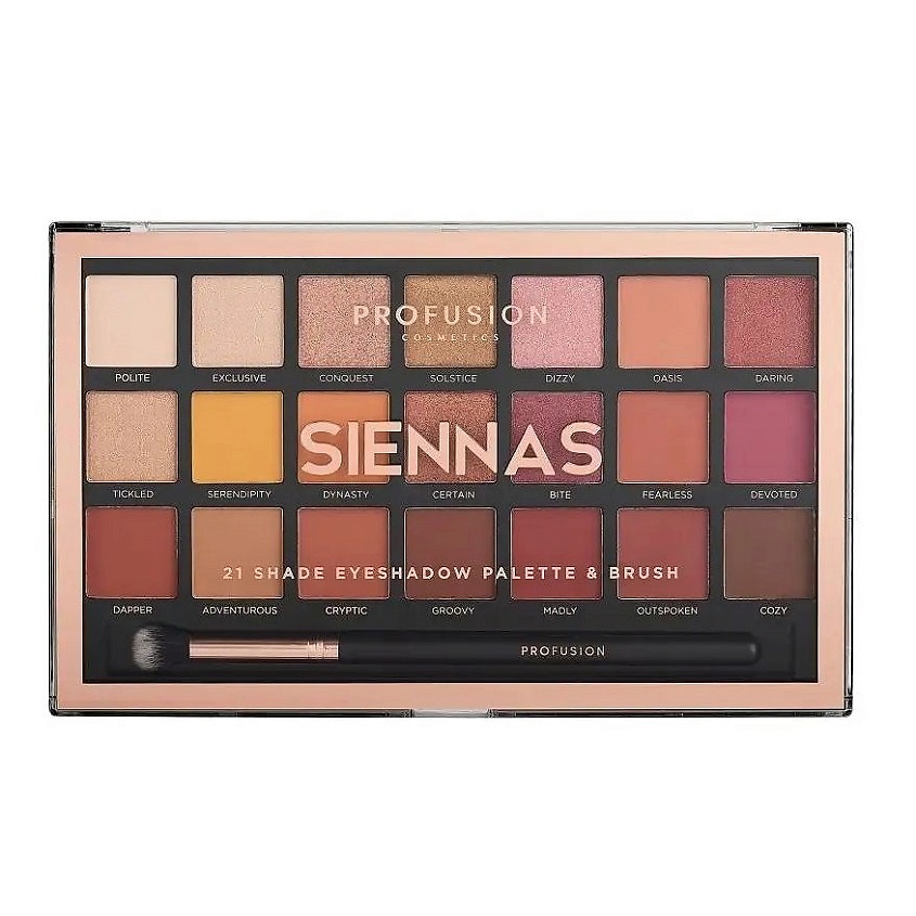 Изображение товара PROFUSION Палетка для макияжа глаз Siennas, 250 г