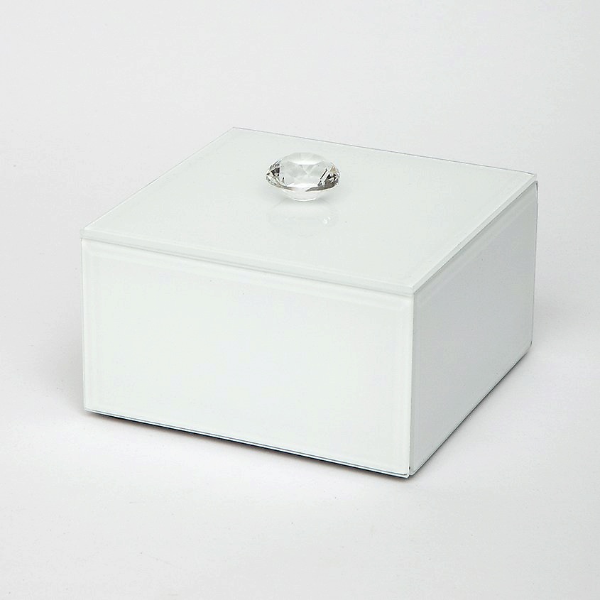 Изображение товара ISMAT Шкатулка серая стеклянная, Белый