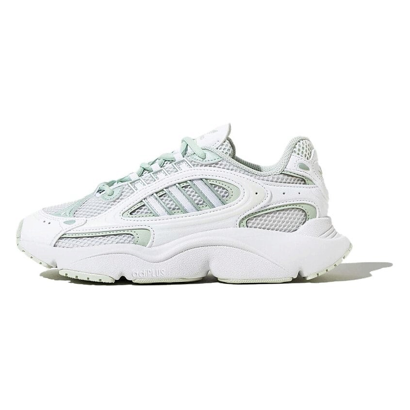 Изображение товара ADIDAS ORIGINAL Кроссовки Ozmillen Толстоподошвенные Low Top Белый/Льняной зеленый Унисекс, Размер 38