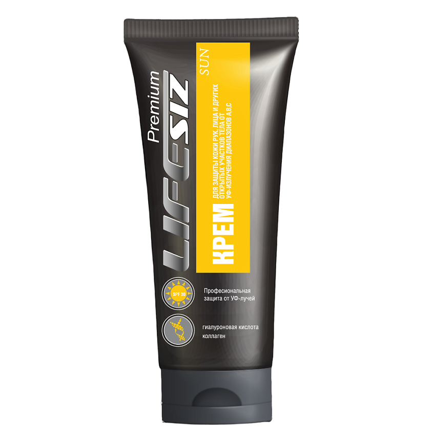 Изображение товара Лайфсиз солнцезащитный крем SPF 30 с коллагеном и пантенолом для лица и тела