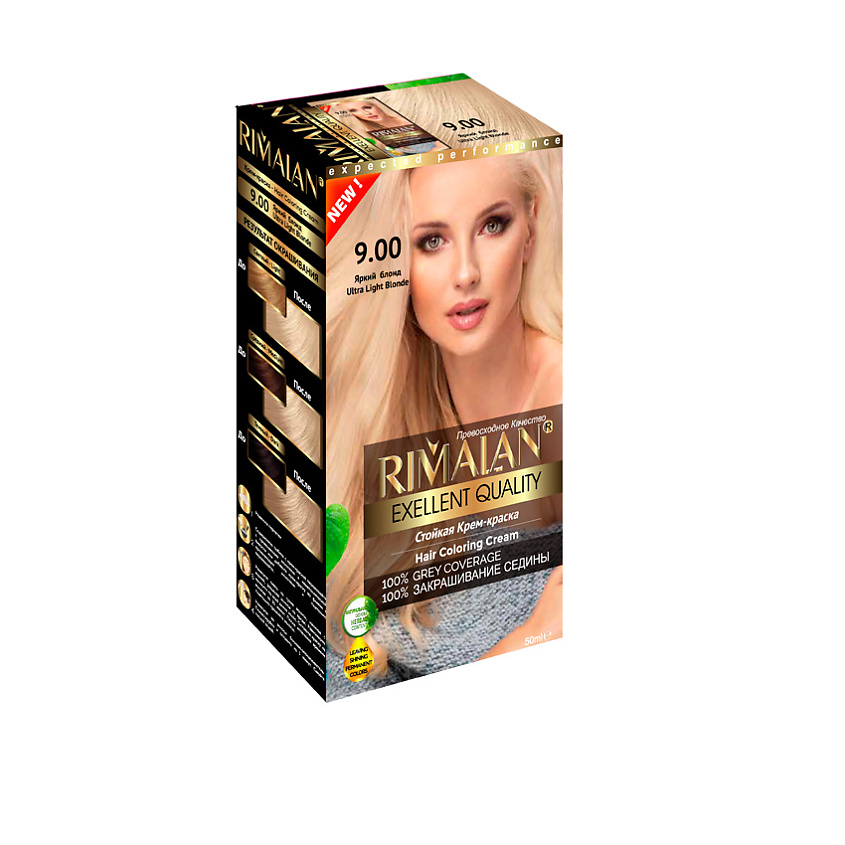 Изображение товара RIMALAN яркий блонд стойкая крем-краска для волос 50 г с бальзамом