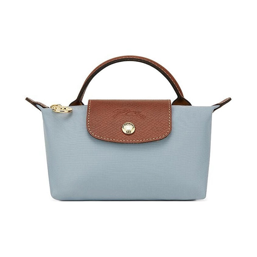 Изображение товара LONGCHAMP Сумка Le Pliage Recycled Polyamide Canvas Handbag Women's Blue & Brown, Мультиколор