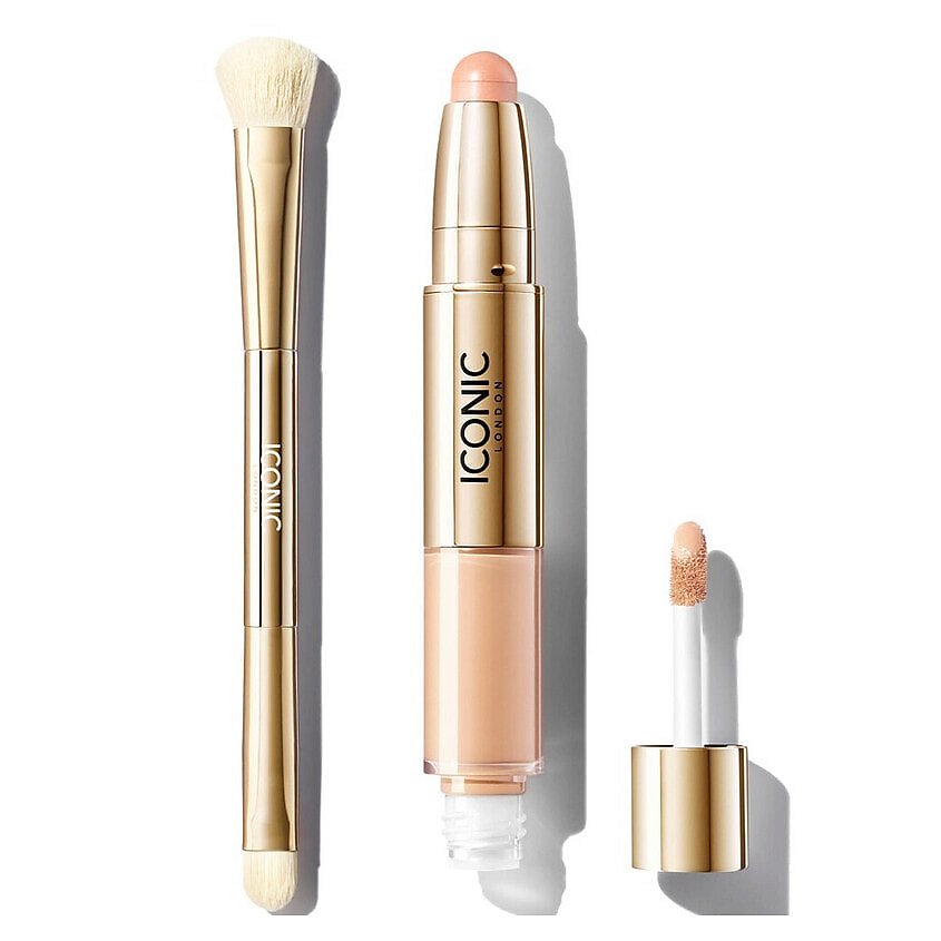 Изображение товара ICONIC LONDON Набор: Консилер Radiant + Кисть для консилера Concealer Duo Brush, Cool Fair