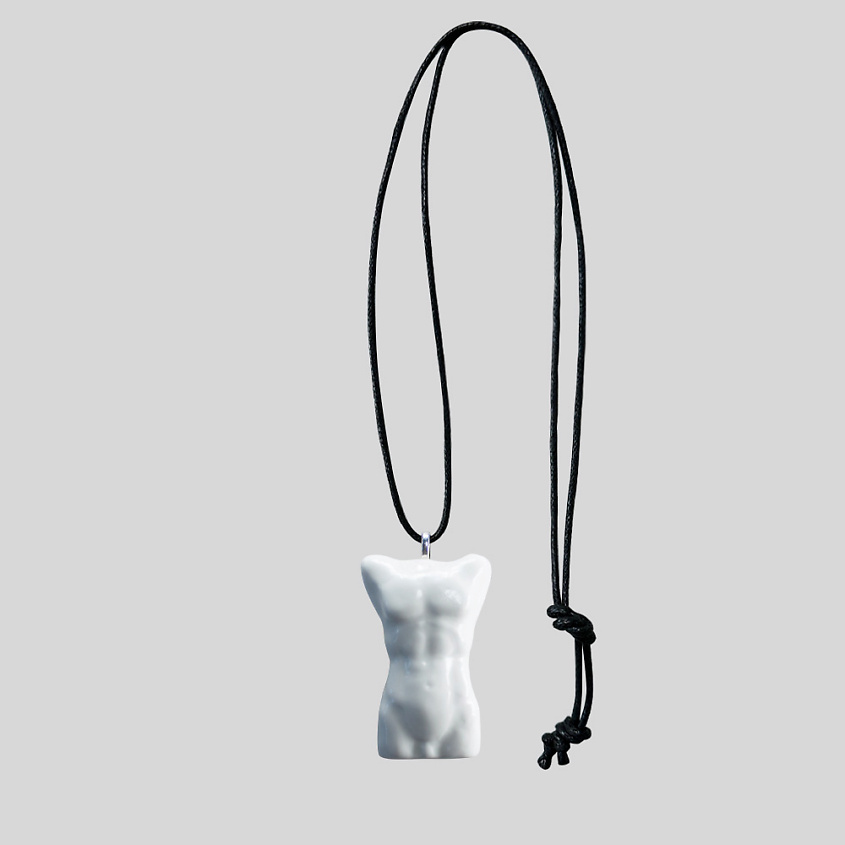 Изображение товара LA PALME ARTISAN CERAMICA Подвеска кулон на шею Зевс бюст Ф, Белый