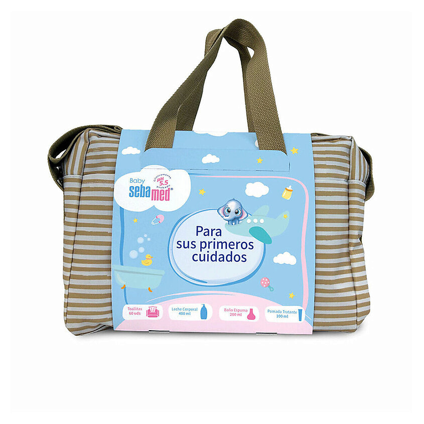 Изображение товара Детский подарочный набор Sebamed BABY BASKET CASE уход за телом 200мл+400мл+100мл+60 салфеток