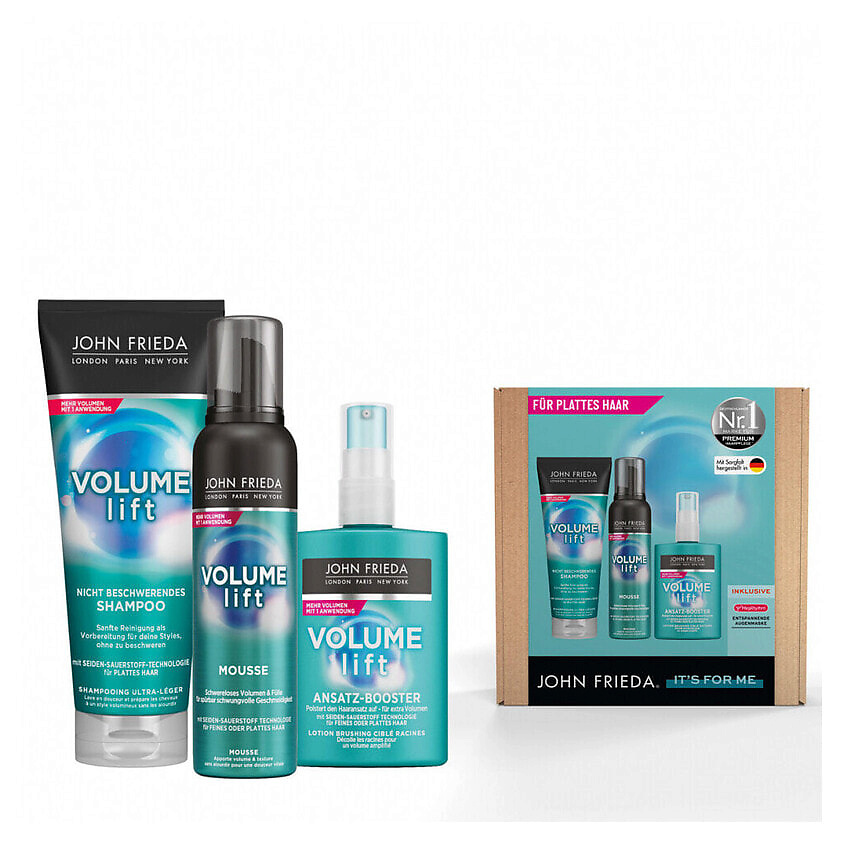 Изображение товара JOHN FRIEDA Набор для объема волос Volume Lift, 250 мл + 200 мл + 125 мл