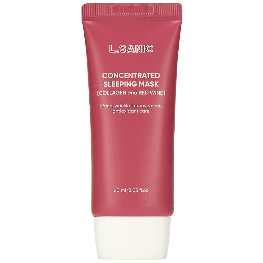 Изображение товара LSANIC Маска для лица концентрированная ночная с коллагеном и красным вином, 60 мл