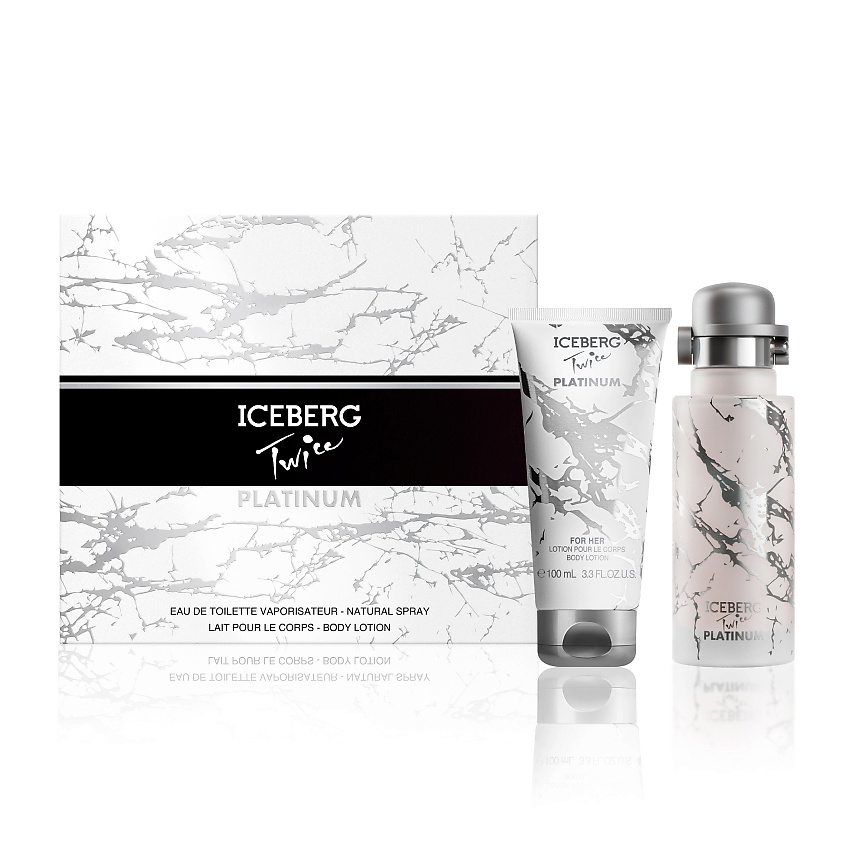 Изображение товара ICEBERG Подарочный набор женский Twice Gold & Platinum Giftset, Туалетная вода, спрей 125 мл + Лосьон для тела 100 мл