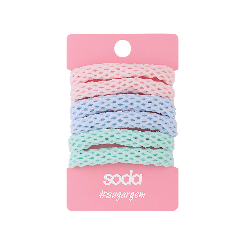Изображение товара SODA Резинки для волос Pastel, 6 шт.