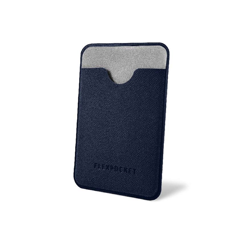 Изображение товара FLEXPOCKET Чехол для карты на телефон из экокожи, с самоклеящейся основой, синий