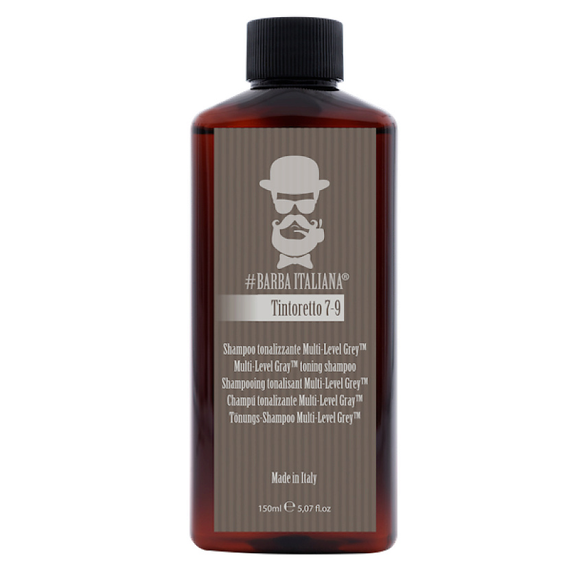 Изображение товара BARBA ITALIANA Шампунь для седых волос тонирующий Tintoretto – 7-9, Оттенок 7-9, 150 мл
