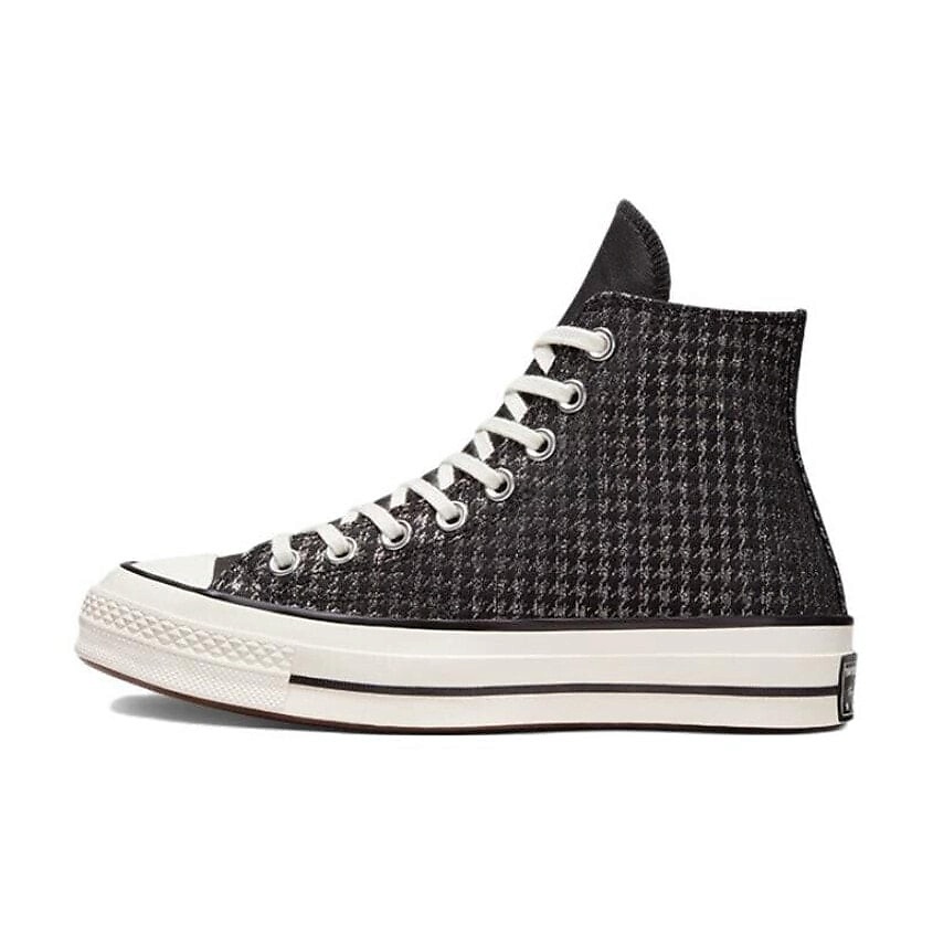 Изображение товара CONVERSE Кроссовки Chuck 70 Womens High Houndstooth Shine Black Womens, Размер 37