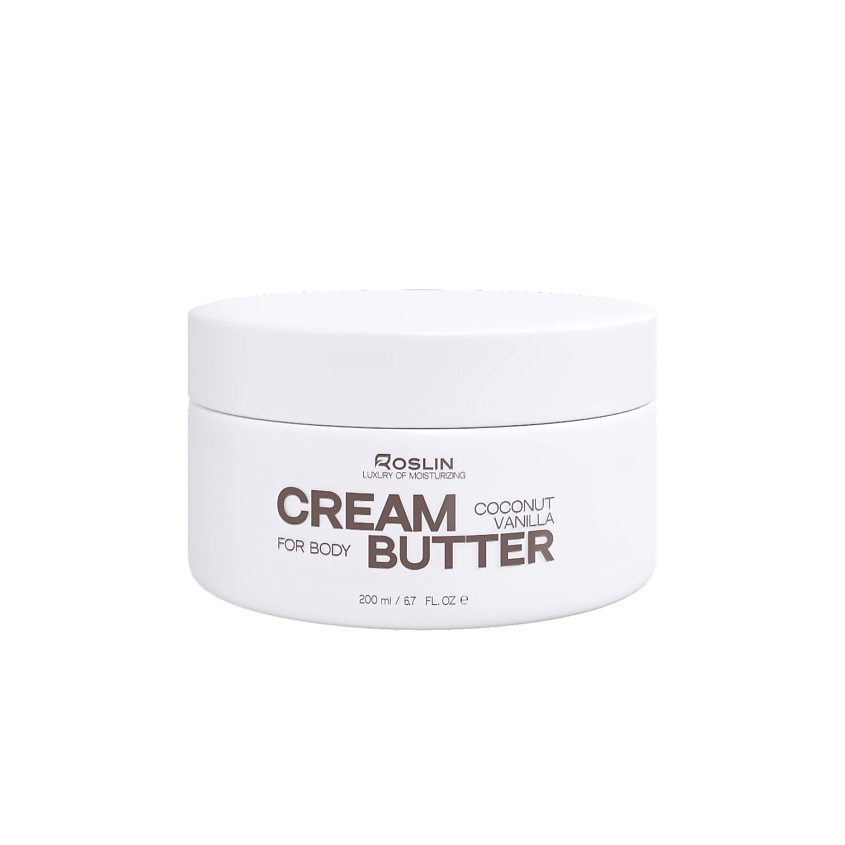 Изображение товара ROSLIN Питательный крем-баттер для тела "Роскошь увлажнения" Coconut Vanilla, 1 шт.