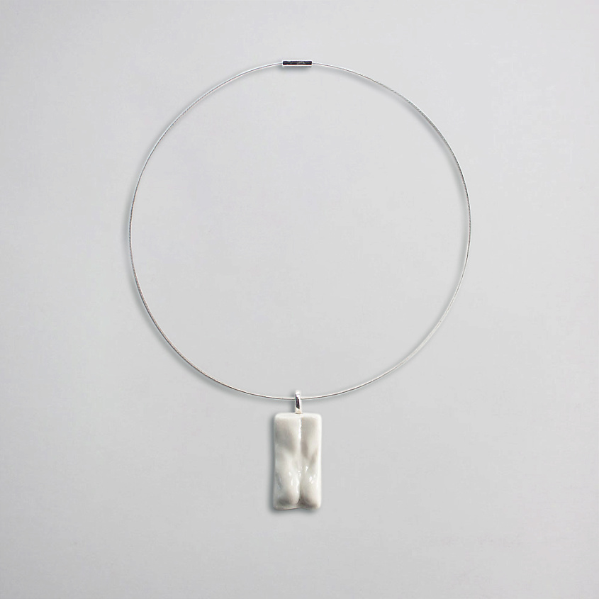Изображение товара LA PALME ARTISAN CERAMICA Колье с подвеской Давид спина Ф, Белый