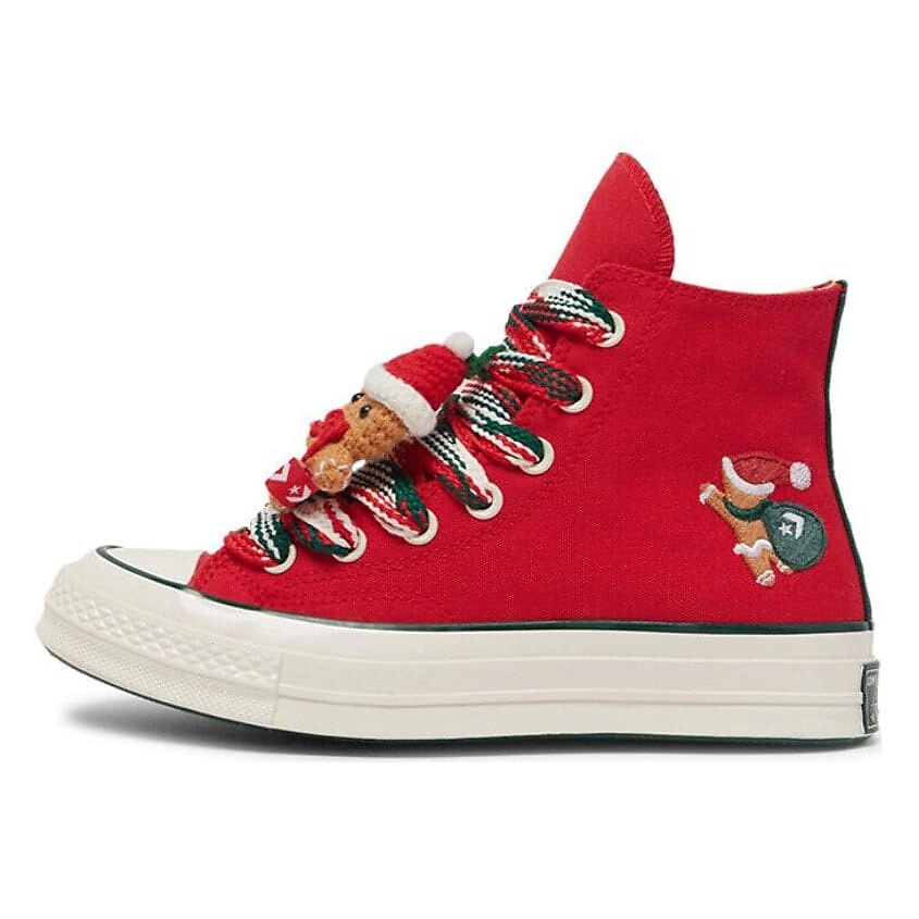 Изображение товара CONVERSE Кроссовки Chuck 70 Hi X Mas Gingerbread & Knit Sock Red Womens, Размер 42