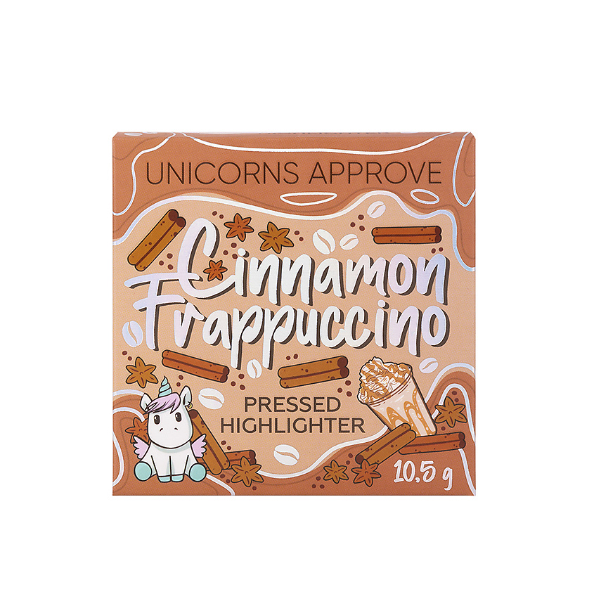 Изображение товара UNICORNS APPROVE Прессованный хайлайтер Coffee Mood 002 Cinnamon Frappuccino 10,5 г