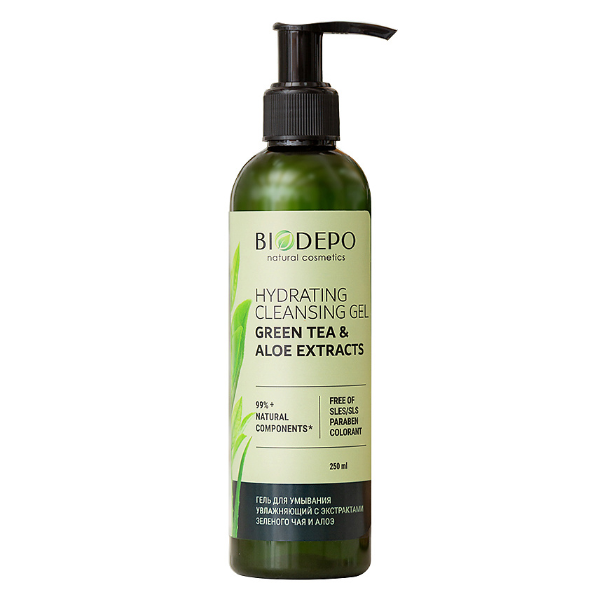 Изображение товара BIODEPO Гель для умывания увлажняющий с экстрактом зеленого чая и алоэ 250 мл