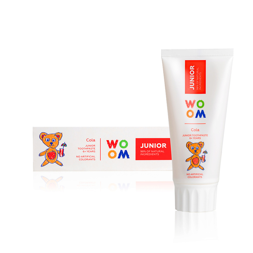 Изображение товара WO OM Детская зубная паста со фтором JUNIOR со вкусом колы, 1 шт.