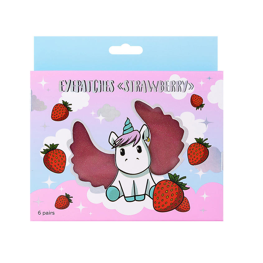 Изображение товара UNICORNS APPROVE Патчи для глаз Strawberry, 6 шт