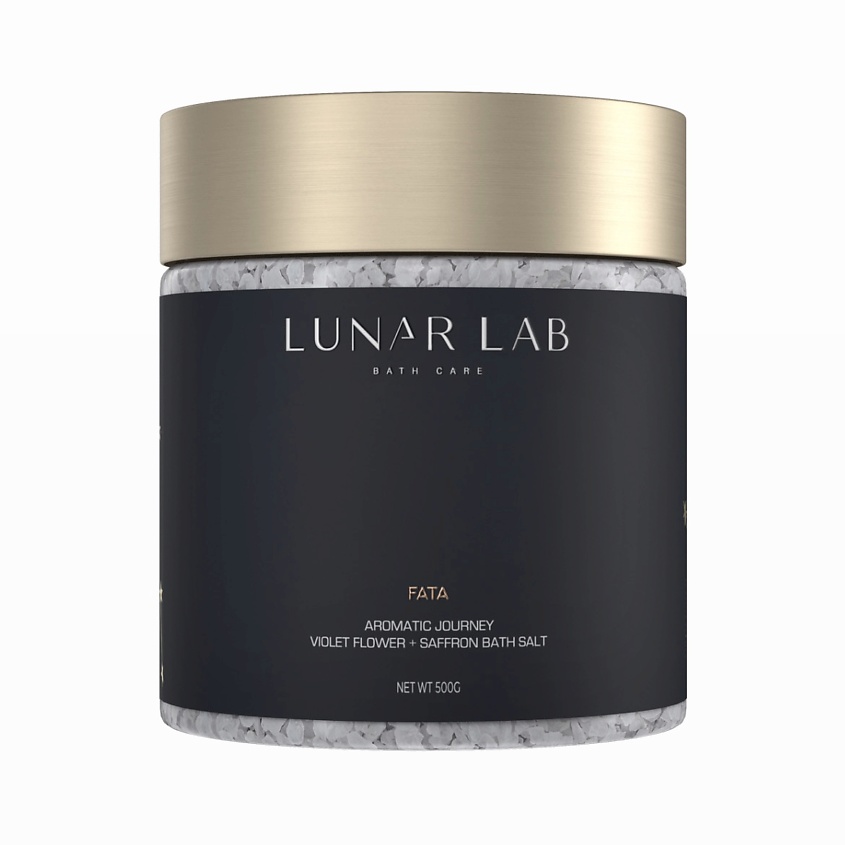 Изображение товара LUNAR LABORATORY Морская соль для ванны ароматизированная, расслабляющая, фиалка и шафран, 500 г