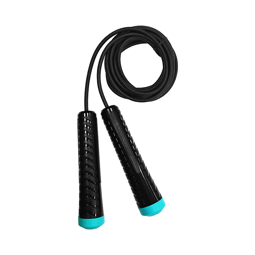 Изображение товара FORTIUS Скакалка, Черный, бирюзовый