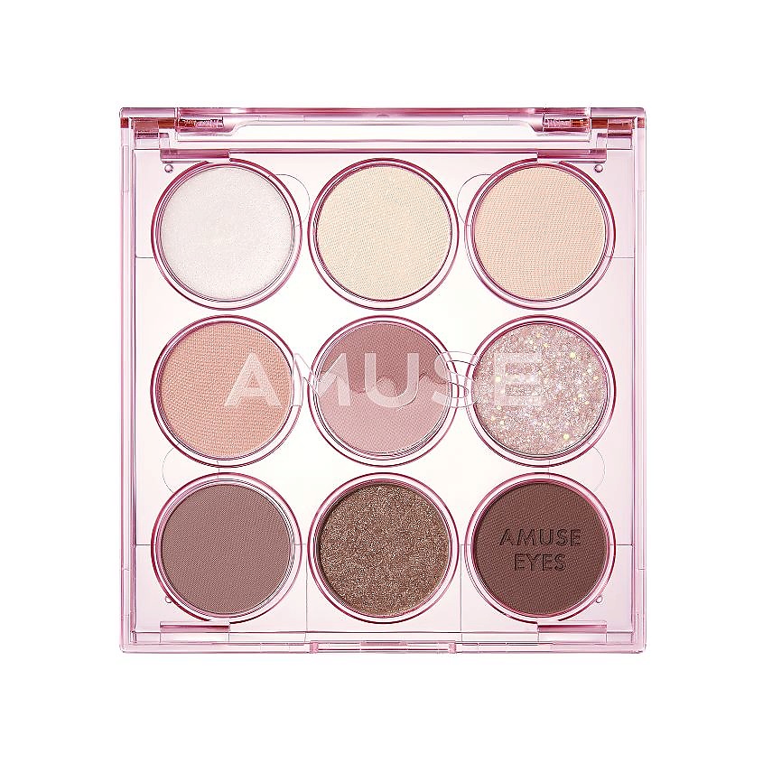 Изображение товара Палетка теней для век AMUSE № 04 Peony Skin 9 оттенков, высокая пигментация