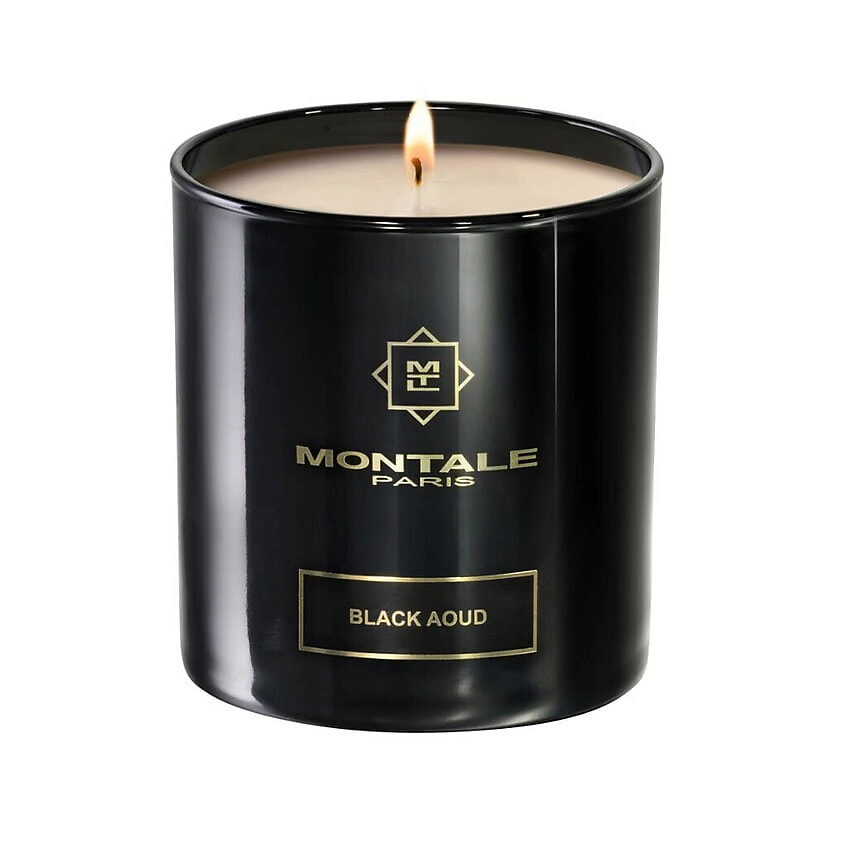 Изображение товара Ароматическая свеча Black Aoud 250 г Montale роскошный аромат для интерьера