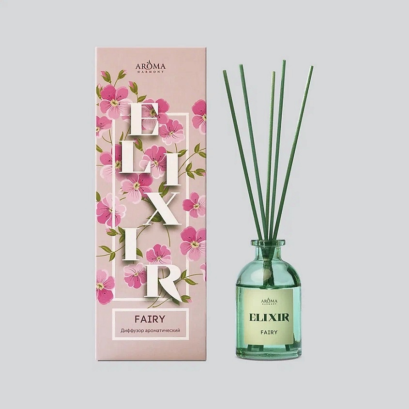 Изображение товара Ароматический диффузор Aroma Harmony Elixir Fairy 50 мл с палочками натуральный интерьерный аромати