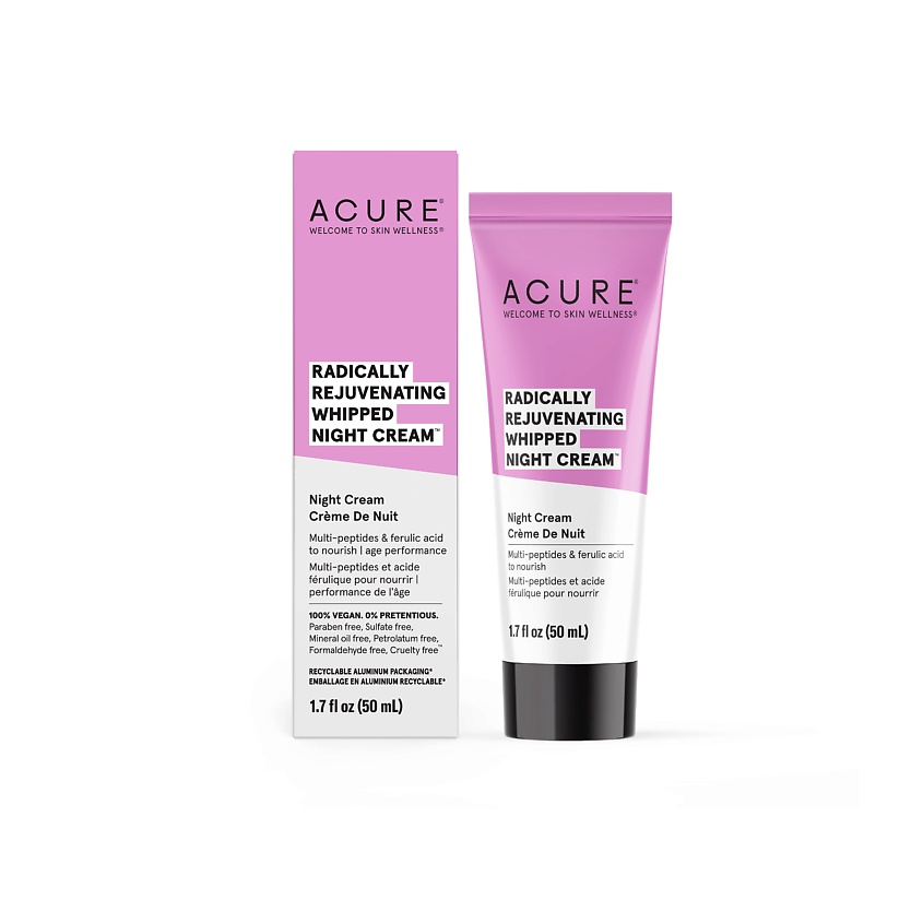 Изображение товара ACURE Крем для лица ночной взбитый Мульти-пептиды, 50 мл.