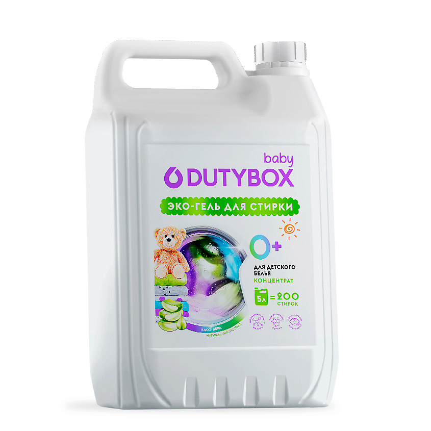 Изображение товара Dutybox Гель для стирки с пятновыводителем для цветного белья 5л экологический гипоаллергенный
