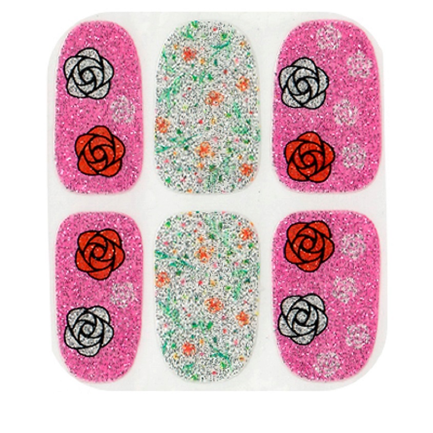 Изображение товара IRISK Пленки для ногтей для экспресс-маникюра на клеевой основе Effect Nails, 1 уп, 12 наклеек