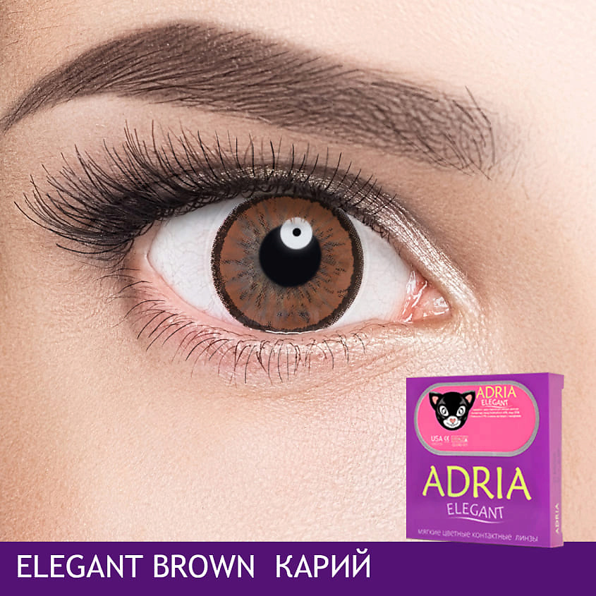 Изображение товара Цветные контактные линзы ADRIA Elegant Brown - 2 шт