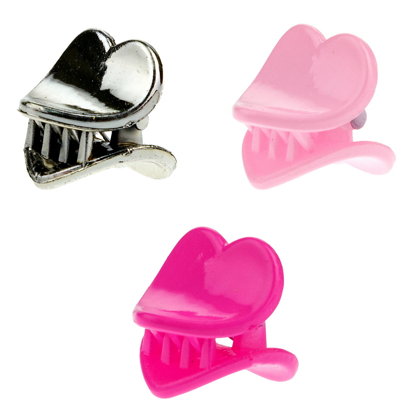 Изображение товара Набор мини-крабиков Сердечки 9 штук для девочек и женщин стильные аксессуары для волос