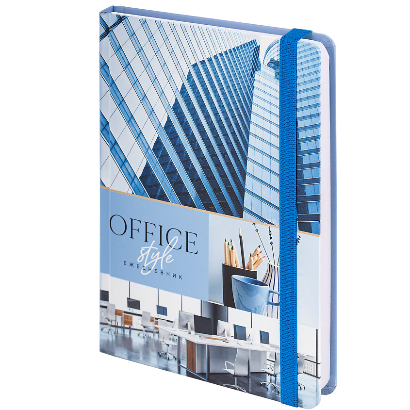 Изображение товара BRAUBERG Ежедневник недатированный с резинкой А5 Офис, Комбинированный