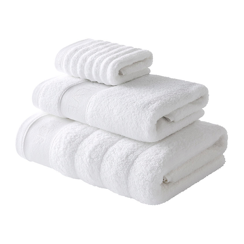 Изображение товара SOFT SILVER Набор Antibacterial Cotton Towels, полотенца для лица и тела 3 шт., размеры 30х50 см, 50х90 см, 70х140 см. Цвет: «Альпийский снег» (белый), 3 шт.