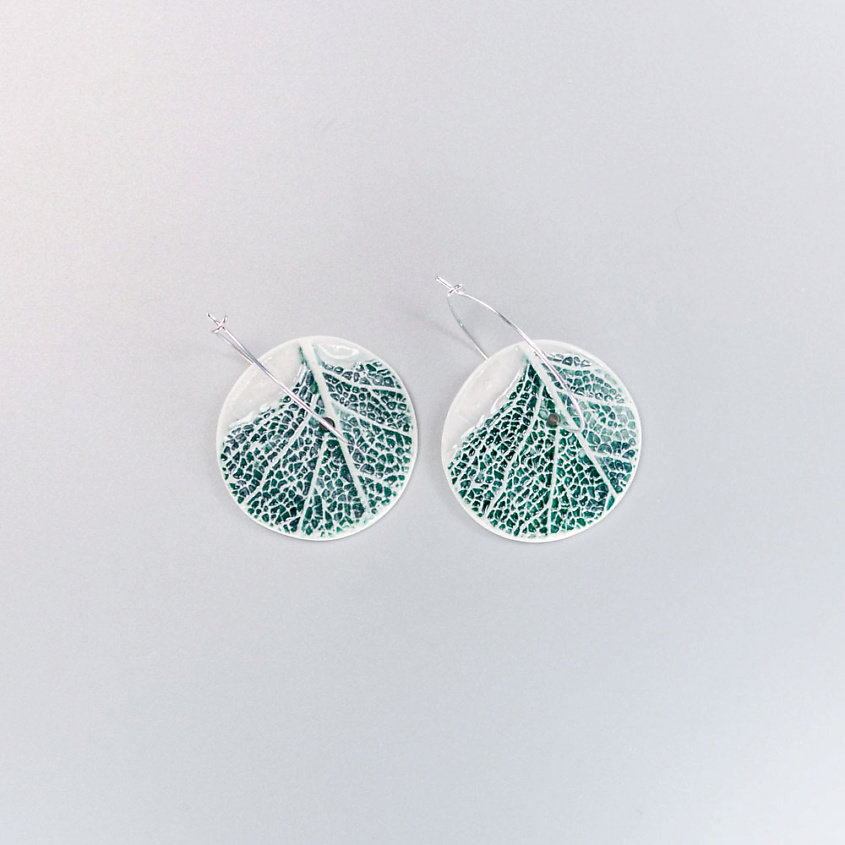 Изображение товара Серьги из керамики и гипоаллергенного сплава LA PALME ARTISAN CERAMICA Грин Л