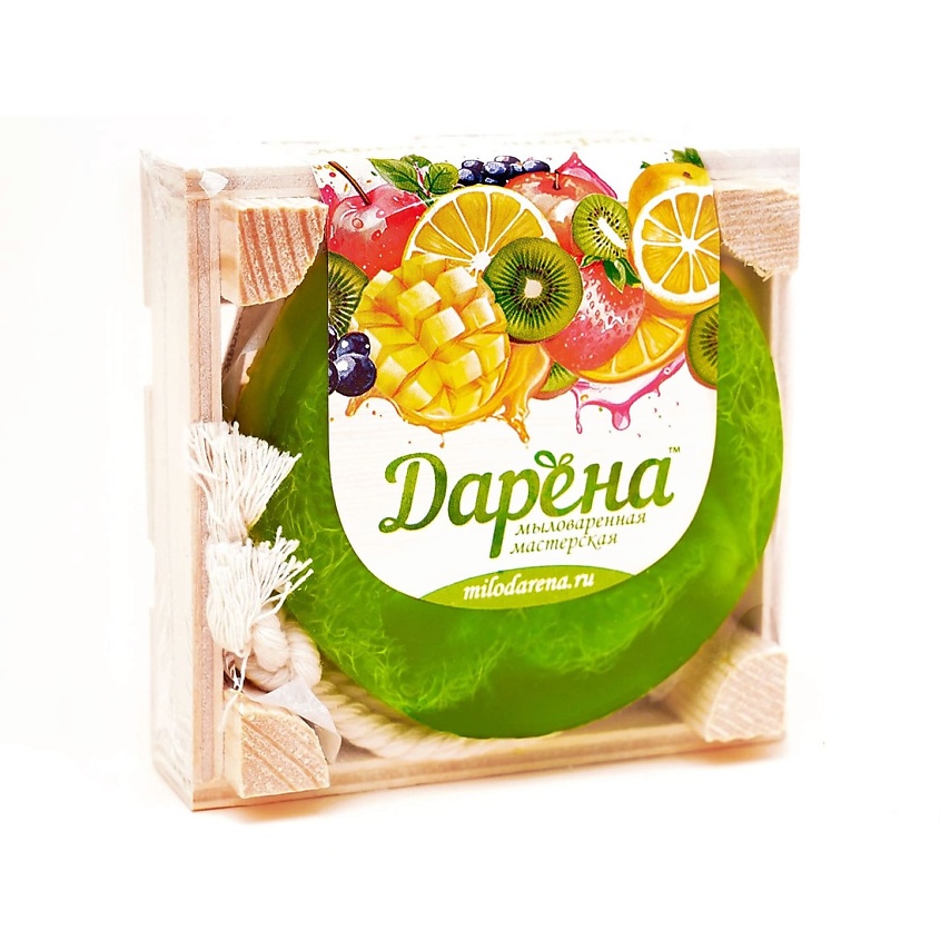 Изображение товара ДАРЁНА МЫЛОВАРЕННАЯ МАСТЕРСКАЯ Мыло с люфой "Карамбола", 1 шт. цвет оранжевый