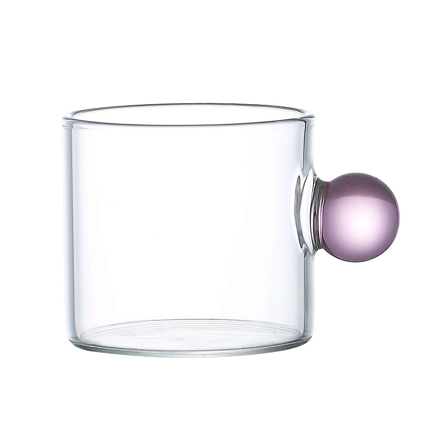 Изображение товара MANDARIN DECOR Стеклянная кружка 350 мл с ручкой в виде шарика