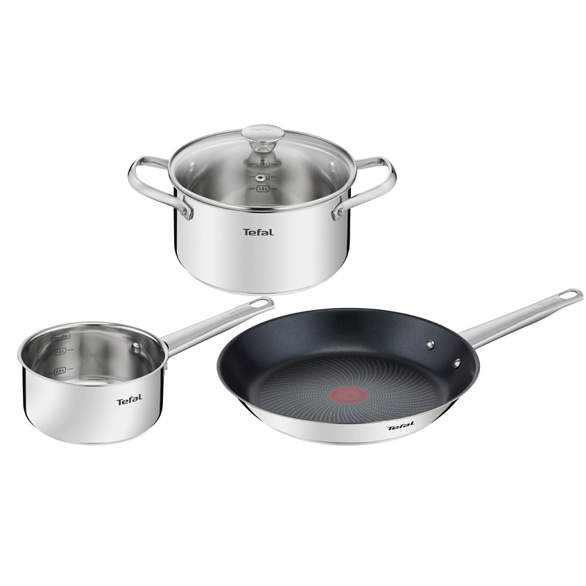 Изображение товара Набор посуды TEFAL Cook Eat B922S434 20/16/28 см из нержавеющей стали