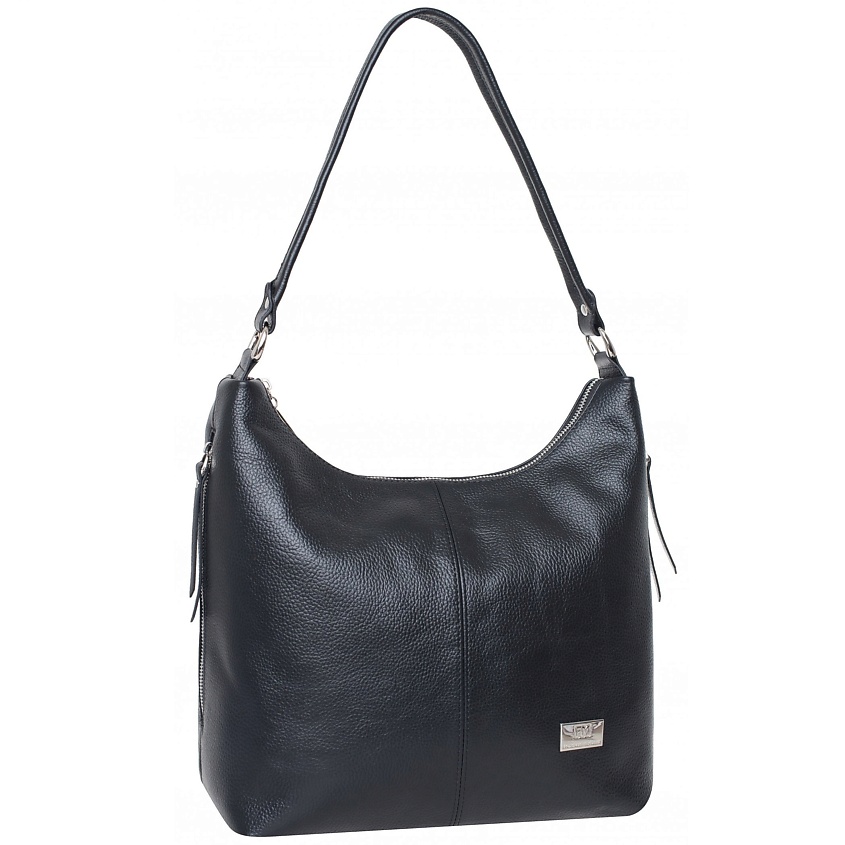 Изображение товара Кожа сумка хобо женская вместительная стильная с металлическими украшениями