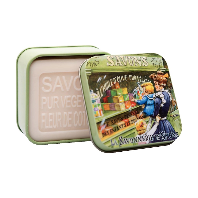 Изображение товара LA SAVONNERIE DE NYONS Мыло с цветком хлопка Витрина магазина игрушек, цвет: Белый, 100 г