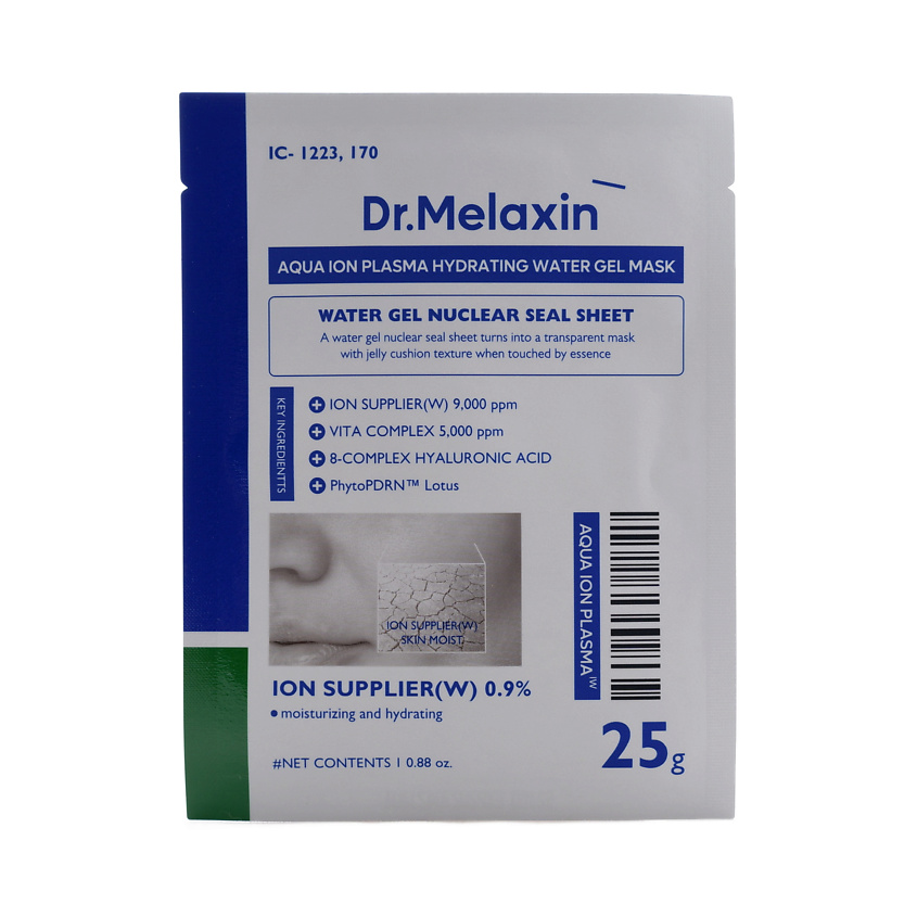 Изображение товара Маска тканевая для лица с аква-ионной плазмой DR.MELAXIN 25 г