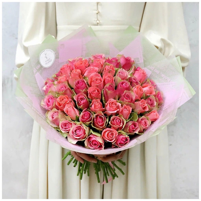 Изображение товара Букет из 51 розы Романтика 40 см от Букет Маркет