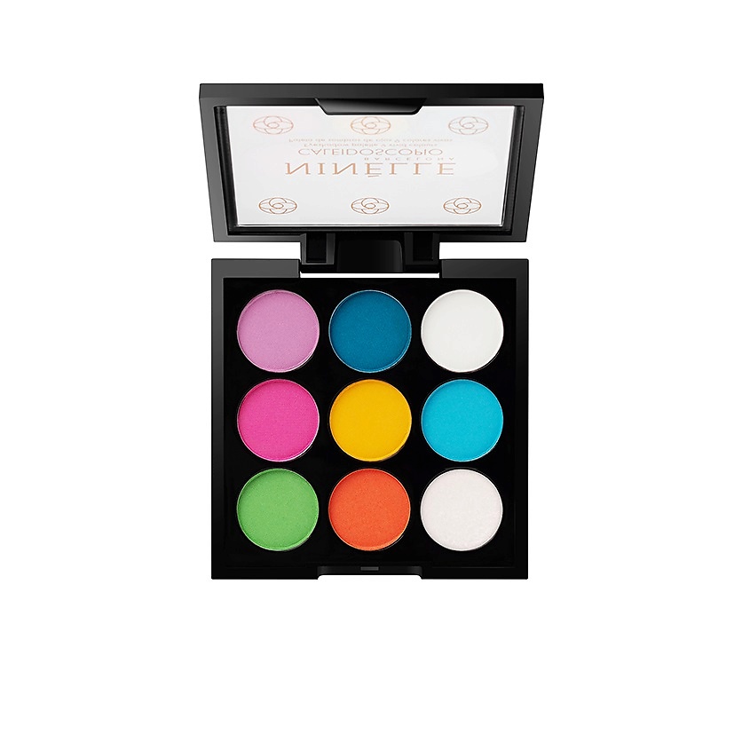 Изображение товара Палетка теней для век NINELLE CALEIDOSCOPIO 9 ярких оттенков для выразительного макияжа