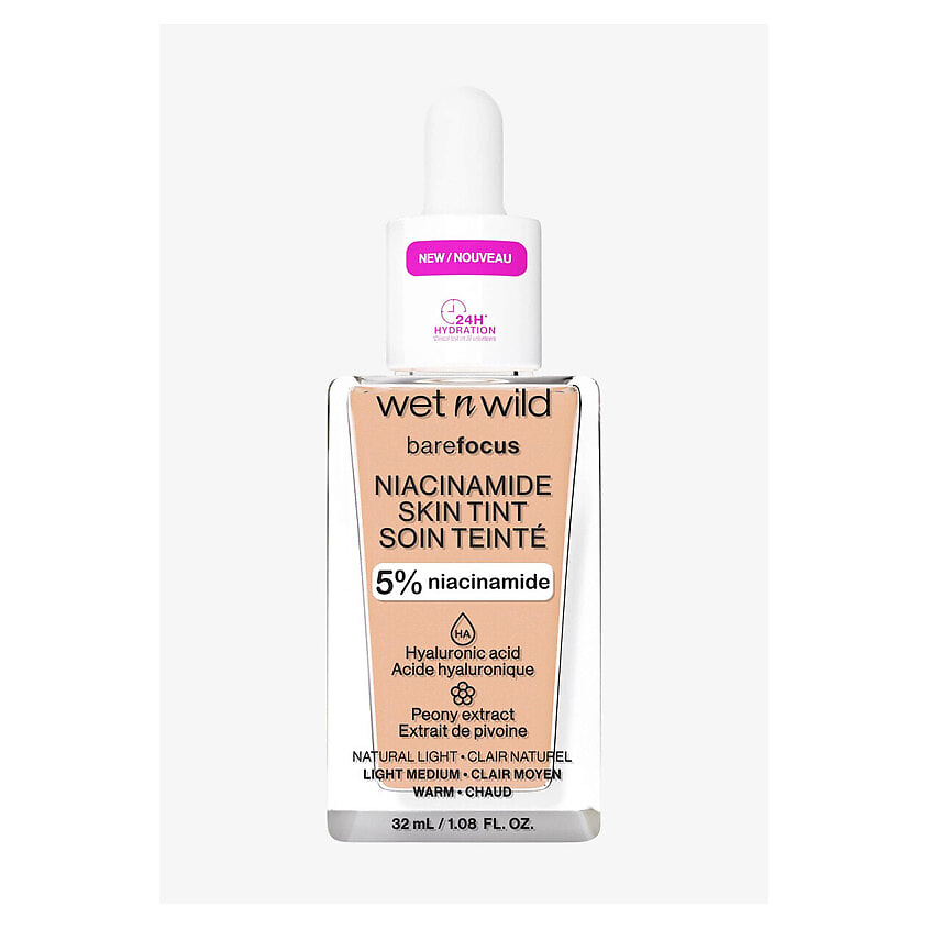 Изображение товара WET N WILD Тональный флюид Bare Focus Niacinamide Skin Tint Natural Light
